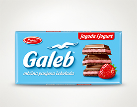 Galeb mlečna punjena čokolada jagoda+jogurt